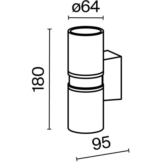 Настенный светильник (бра) Outdoor O582WL-02BS
