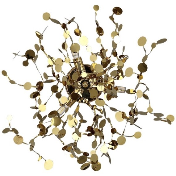 Бра Crystal Lux GARDEN AP-PL3 D400 GOLD