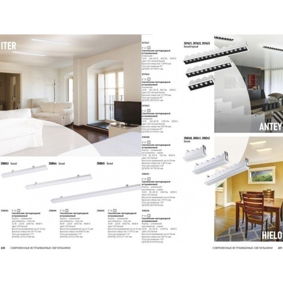 Встраиваемый светильник Novotech 357623 ANTEY светодиодный 15xLED 30W