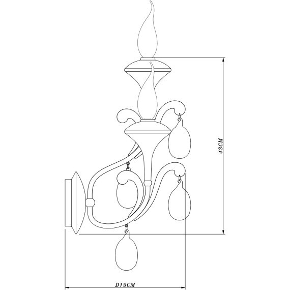 Бра E14 Arte Lamp MONTMARTRE A3239AP-2WH