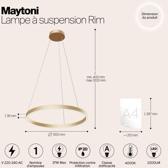 Подвесной светильник Maytoni MOD058PL-L32BS4K
