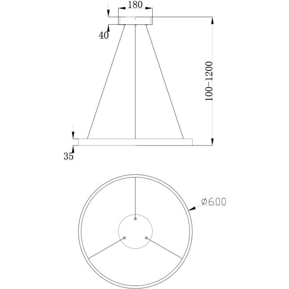 Подвесной светильник Maytoni MOD058PL-L32BS4K