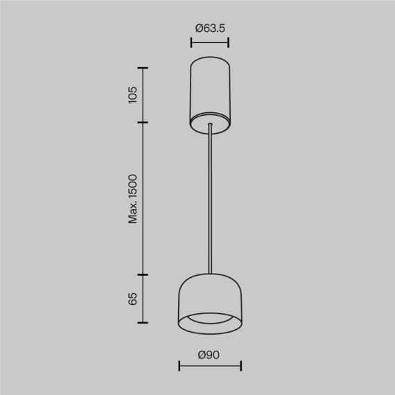 Подвесной светодидный светильник Comfy 3000K 12Вт 60° P113-L12-3K-B