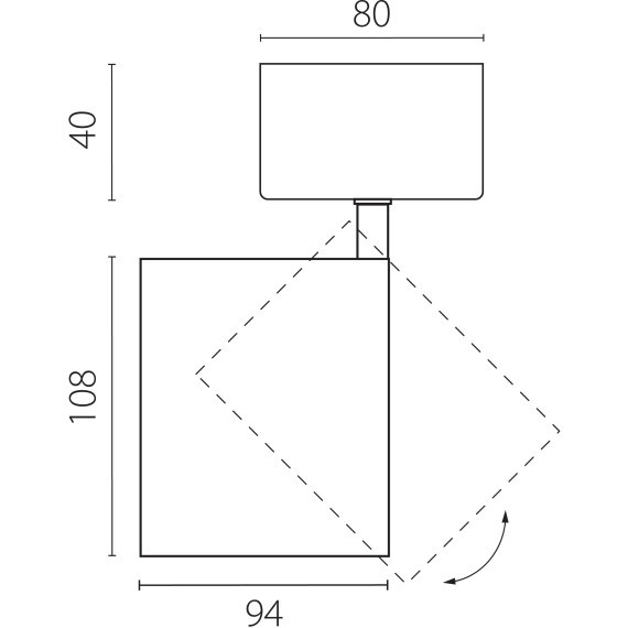 Черный накладной поворотный светодиодный спот 35Вт 24° 4000К CRI90 3176Лм Alta Base Lightstar A5447SO
