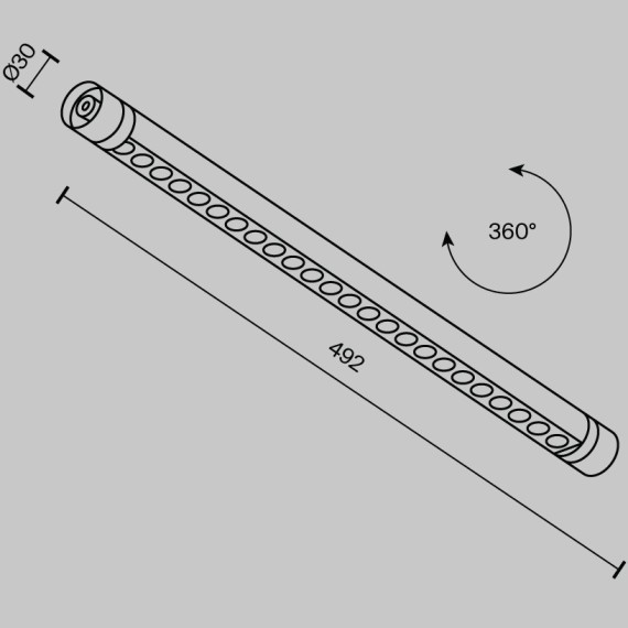 Светильник Points для системы освещения Maytoni Shelf 1000лм RA90 3000К 12Вт 24° C149CL-L500-12W3K-B