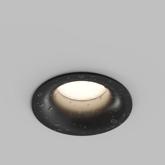DK3124-BK Встраиваемый влагозащищенный черный светильник Denkirs KIBEK, IP65, под лампу GU5.3 или LED модуль макс. 15 Вт