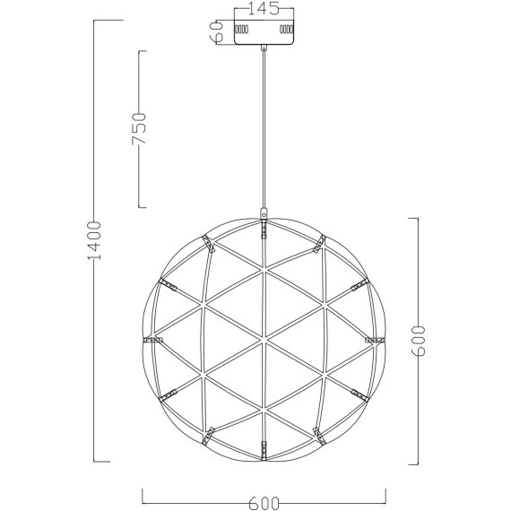 Люстра подвесная Freya FR5099PL-L45CH Amber светодиодная LED 52W