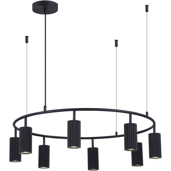 SL1213.403.08 Светильник подвесной ST-Luce Черный/Черный GU10 8*5W 4000K KENDO