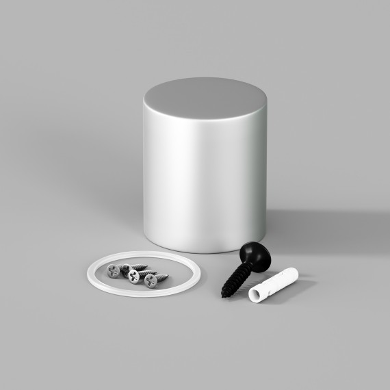 Торцевая металлическая заглушка Nemo D25 серебро 20316