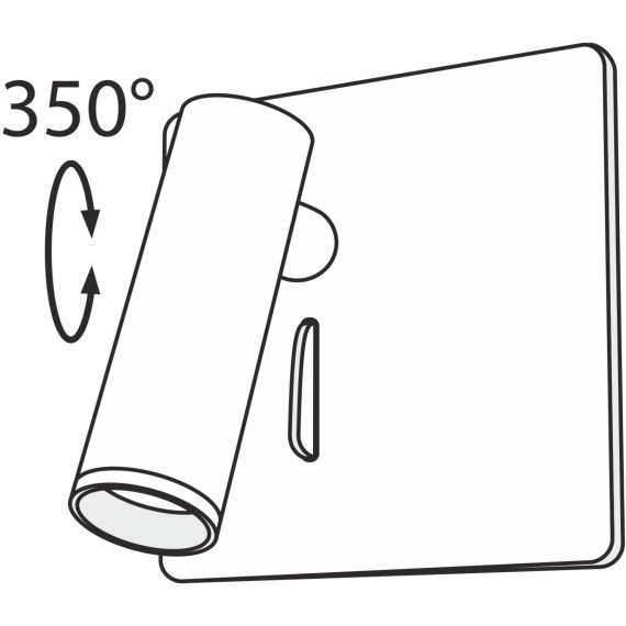 Бра для чтения светодиодное с выключателем Mirax C040WL-L3B3K