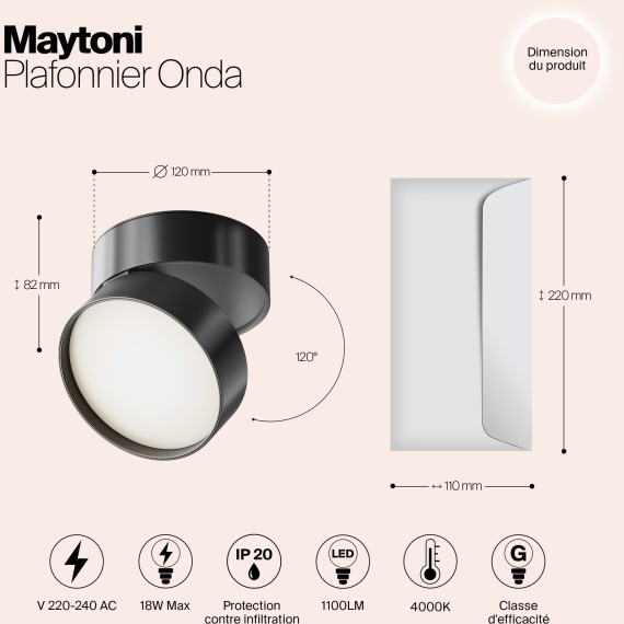 Потолочный светильник Technical C024CL-L18B4K