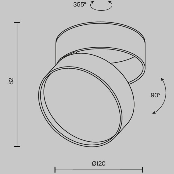 Потолочный светильник Technical C024CL-L18B4K