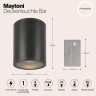 Уличный потолочный светильник Maytoni O306CL-L7GF Bar IP65 светодиодный LED 7W