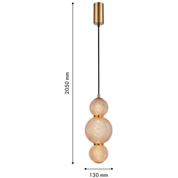 4612-1P, подвес, D130xH440/2050, LEDx7W, 910LM, 3000K, included