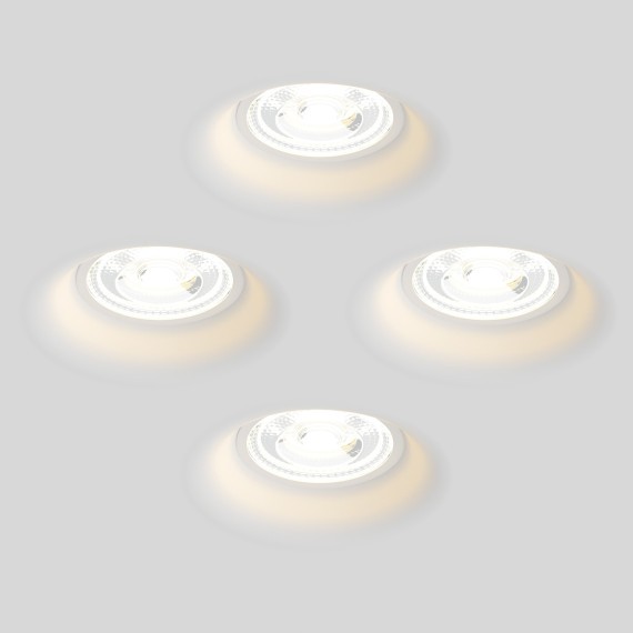 Рамка (светильник) скрытого монтажа лампочек и LED модулей MR16 в натяжной потолок Anello Lightstar 112000