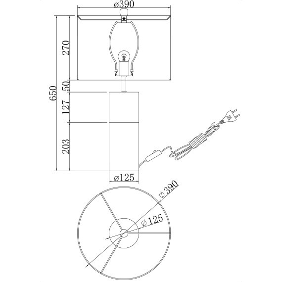 Декоративная настольная лампа Maytoni Z030TL-01BS Bianco под лампу 1xE27 60W