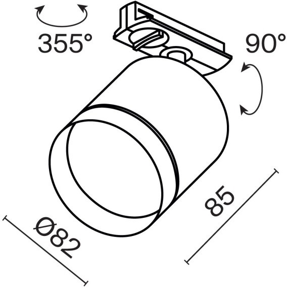 Однофазный двужильный трековый светильник Maytoni Unity TR088-1-GX53-W POLAR под сменную лампу GX53