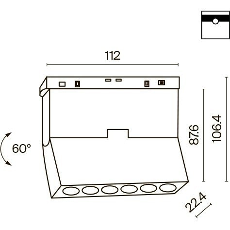 TR033-2-6W3K-B Трековый магнитный светодиодный светильник Maytoni Exility CRI90+ 3000К 420Лм 36° 6Вт
