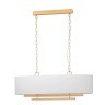 390182 PINETARA Люстра потолочная с 4 лампами E27, металл латунный, ткань белый