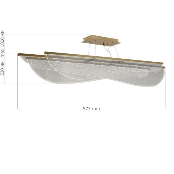 SL6509.223.01 Светильник подвесной ST-Luce Золотистый/Прозрачный LED 1*60W 4000K FESALE