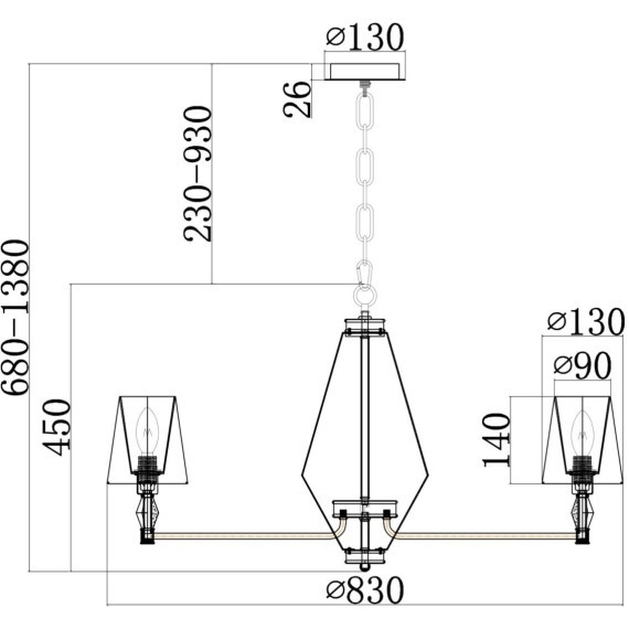 Люстра Maytoni MOD038PL-08CH