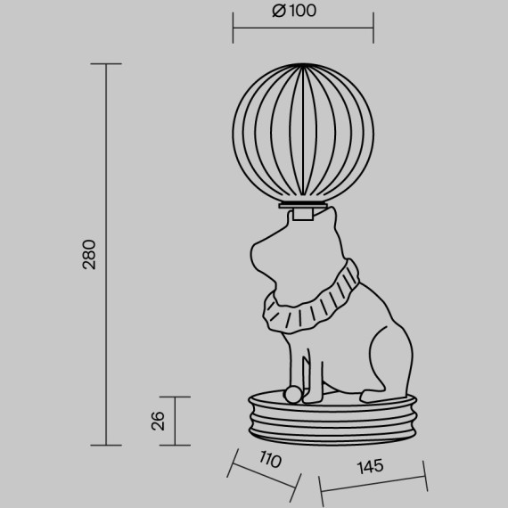 MOD477TL-L5W3K Настольный светильник с сенсорной регулировкой яркости Maytoni Senor Capybara