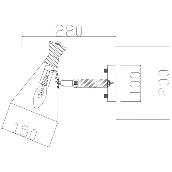 Бра Freya FR5169WL-01W Rise под лампу 1xE14 40W