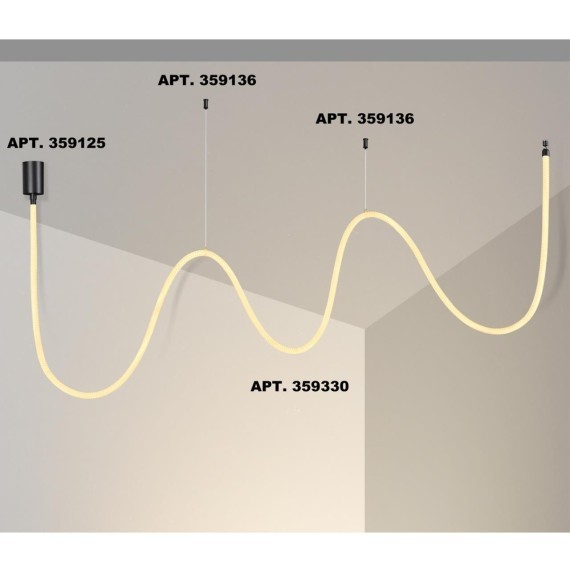 359330 KONST NT24 000 черный Светильник светодиодный IP20 LED 3000K 38W 170-265V 3360Лм RAMO