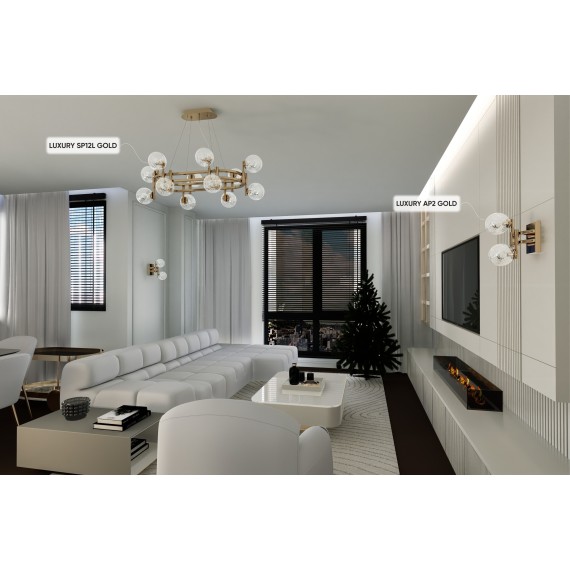 Люстра Crystal Lux LUXURY SP12L GOLD