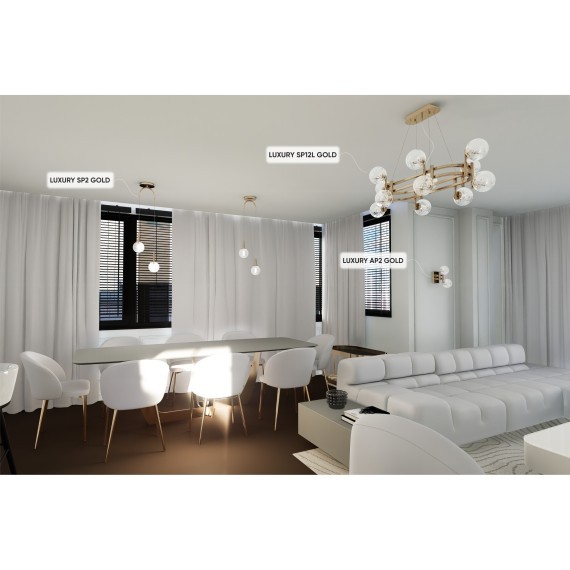 Люстра Crystal Lux LUXURY SP12L GOLD