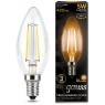 103801105 Лампа Gauss LED Filament Свеча E14 5W 420lm 2700К 1/10/50
