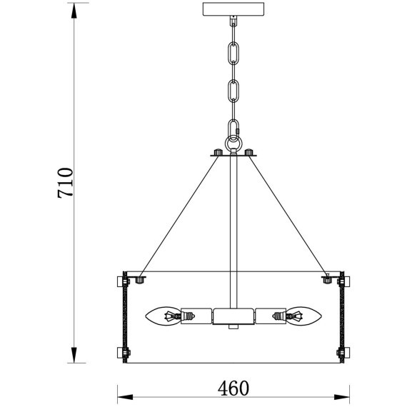 Подвесной светильник Freya FR5190PL-06BS Fresco под лампы 6xE14 60W