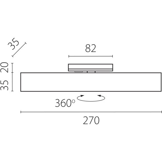 Светодиодный линейный светильник на однофазный двужильный трек Lightstar Lilla 202037