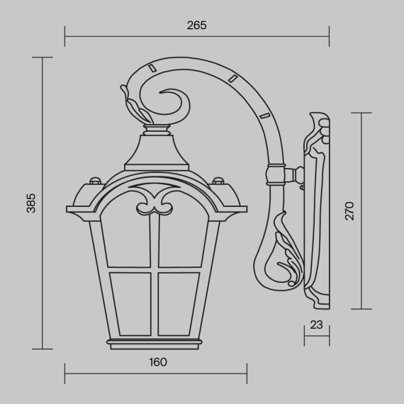 Уличный настенный светильник Maytoni O413WL-01BZ Albion IP44 под лампу 1xE27 60W
