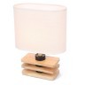 8205/1T COUNTY LN25 светлое дерево/бежевый, дерево/текстиль Настольная лампа E27 1*60W 220V MADERANA