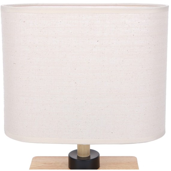 8205/1T COUNTY LN25 светлое дерево/бежевый, дерево/текстиль Настольная лампа E27 1*60W 220V MADERANA