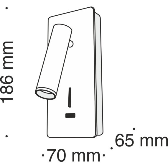 Бра для чтения светодиодное с выключателем и USB-портом Mirax C041WL-L3B3K