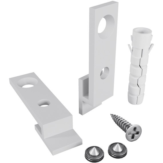 Комплект креплений для радиусного профиля со свеченим вверх/вниз 2шт. ALM-3535R-2MT