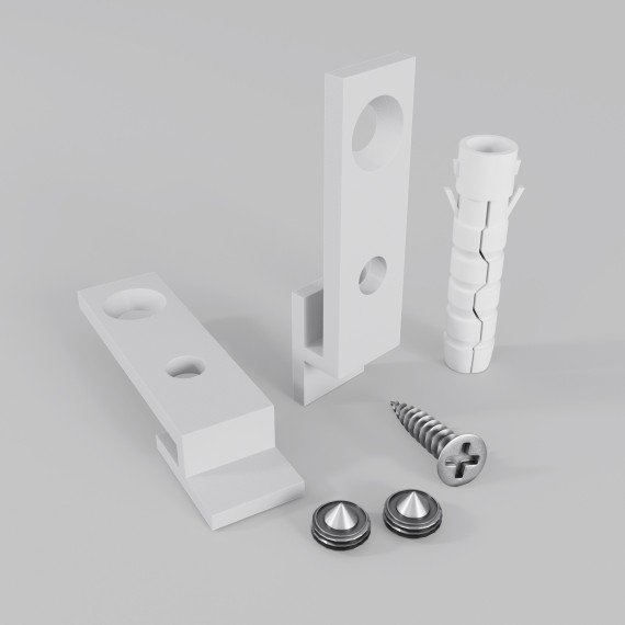 Комплект креплений для радиусного профиля со свеченим вверх/вниз 2шт. ALM-3535R-2MT