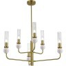 SL1244.303.06 Светильник подвесной ST-Luce латунь/прозрачный E14 6*40W MEDEA
