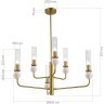 SL1244.303.06 Светильник подвесной ST-Luce латунь/прозрачный E14 6*40W MEDEA