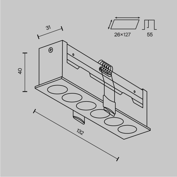 Встраиваемый светильник Technical DL065-12W3-6K-W