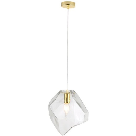Светильник подвесной Crystal Lux NUESTRO SP1 GOLD/TRANSPARENT