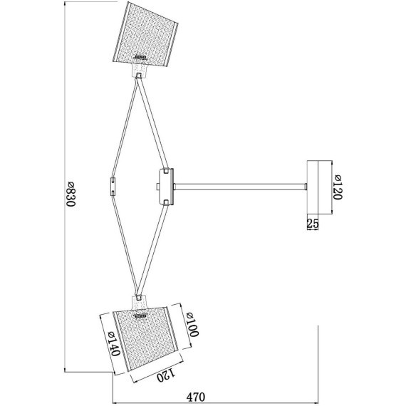Люстра на штанге Freya FR5108PL-08CH Gino под лампы 8xE14 40W