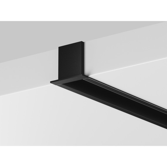 Алюминиевый профиль встраиваемый скрытого монтажа 22x22 (Черный, 2 м), 632013