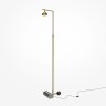 Латунный светодиодный торшер с рег. высотой 1.2-2.1м и поворотным плафоном 10Вт 3000К Maytoni Pikant MOD372FL-L10BS3K