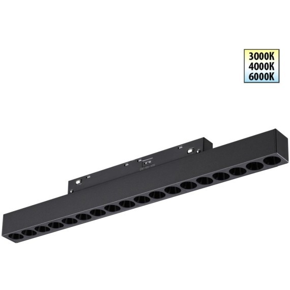 359623 Трековый светильник Novotech SHINO с переключ. цв. темпер. IP20 LED Ra90 Lm1170 3000К\4000К\6000К 18W 48V FLUM