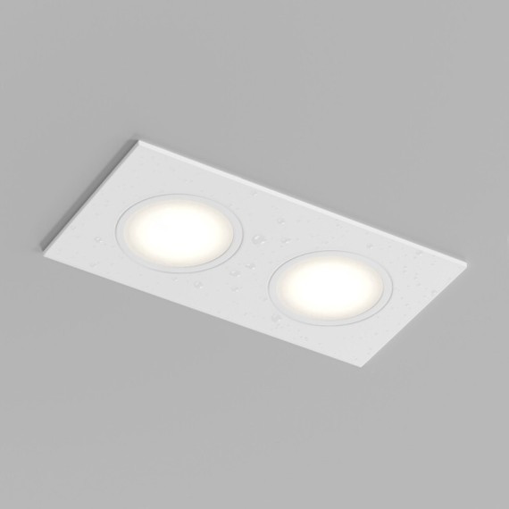 DK3112-WH Встраиваемый белый влагозащищенный светильник Denkirs PORT 2 лампы GU5.3 или LED модуля макс. 15 Вт