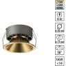 359853 Бронзовый встраиваемый светильник с перекл. цветовой темп. и антибликовым фильтром 12Вт 960Лм 2700;3200;4000К UGR19 CRI90 36° IP20 Novotech NOVA