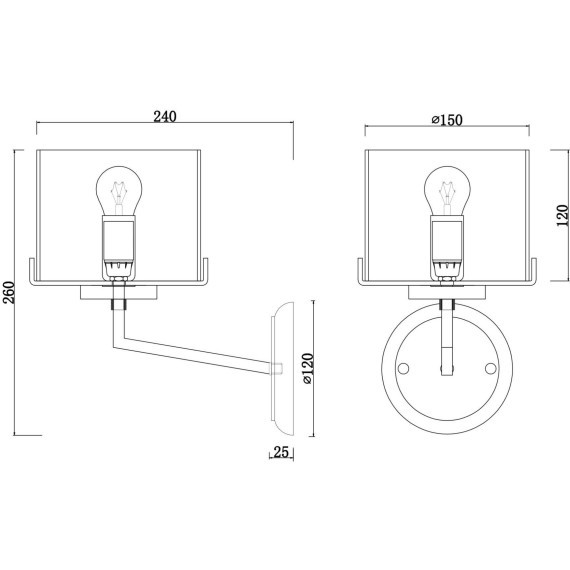Бра Freya FR5096WL-01CH Karen под лампу 1xE14 40W